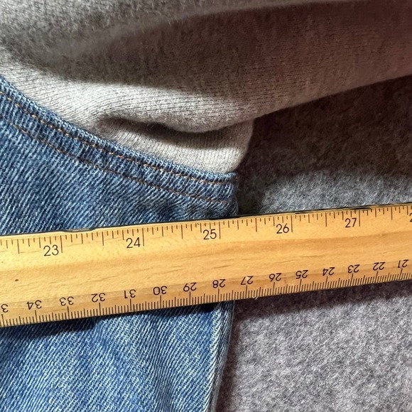 Levis Vintage Fit Trucker Denim Jacket‎ Light Wash Blue Gray Hoodie XL Hooded - Picture 4 of 9